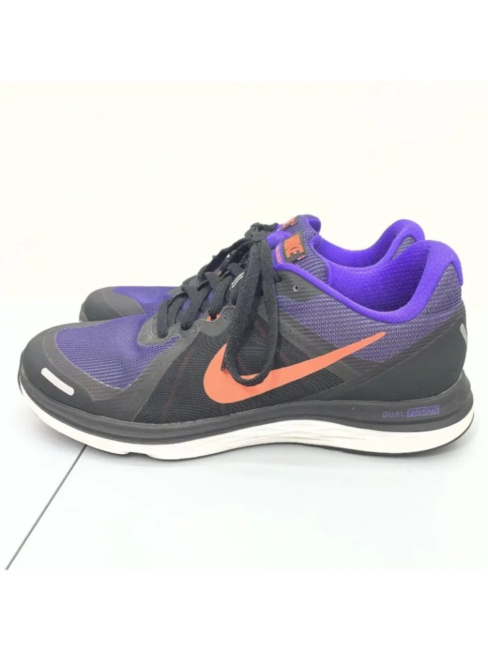 Nike Dual Fusion X2 Sneakers Shoes Running Training Purple Black Womens 8
